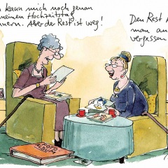 Peter Gaymanns Demensch kalender 2014  August_Ich_kann_mich_noch_genau_an_meinen_Hochzeitstag_erinnern