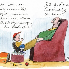 Peter Gaymanns Demensch kalender 2014  Februar_Opa_wenn_man_später_wieder_alles_vergisst_was_man_gelernt_hat