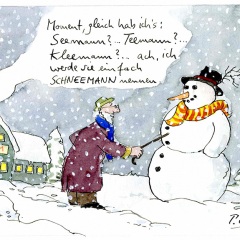 Peter Gaymann demensch Kalender  2018 Januar_Moment_gleich_hab_ichs
