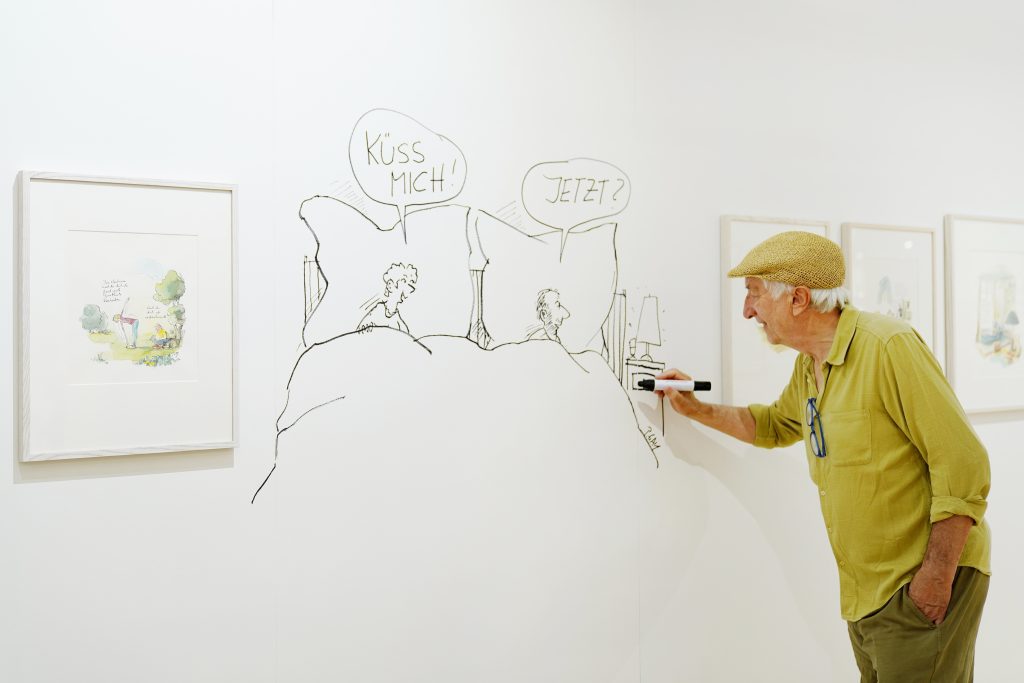 Peter Gaymann im Neuen Kunstmuseum Tübingen Foto: Michael Kleß Peter Gaymann im Neuen Kunstmuseum Tübingen
Foto: Michael Kleß